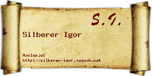 Silberer Igor névjegykártya